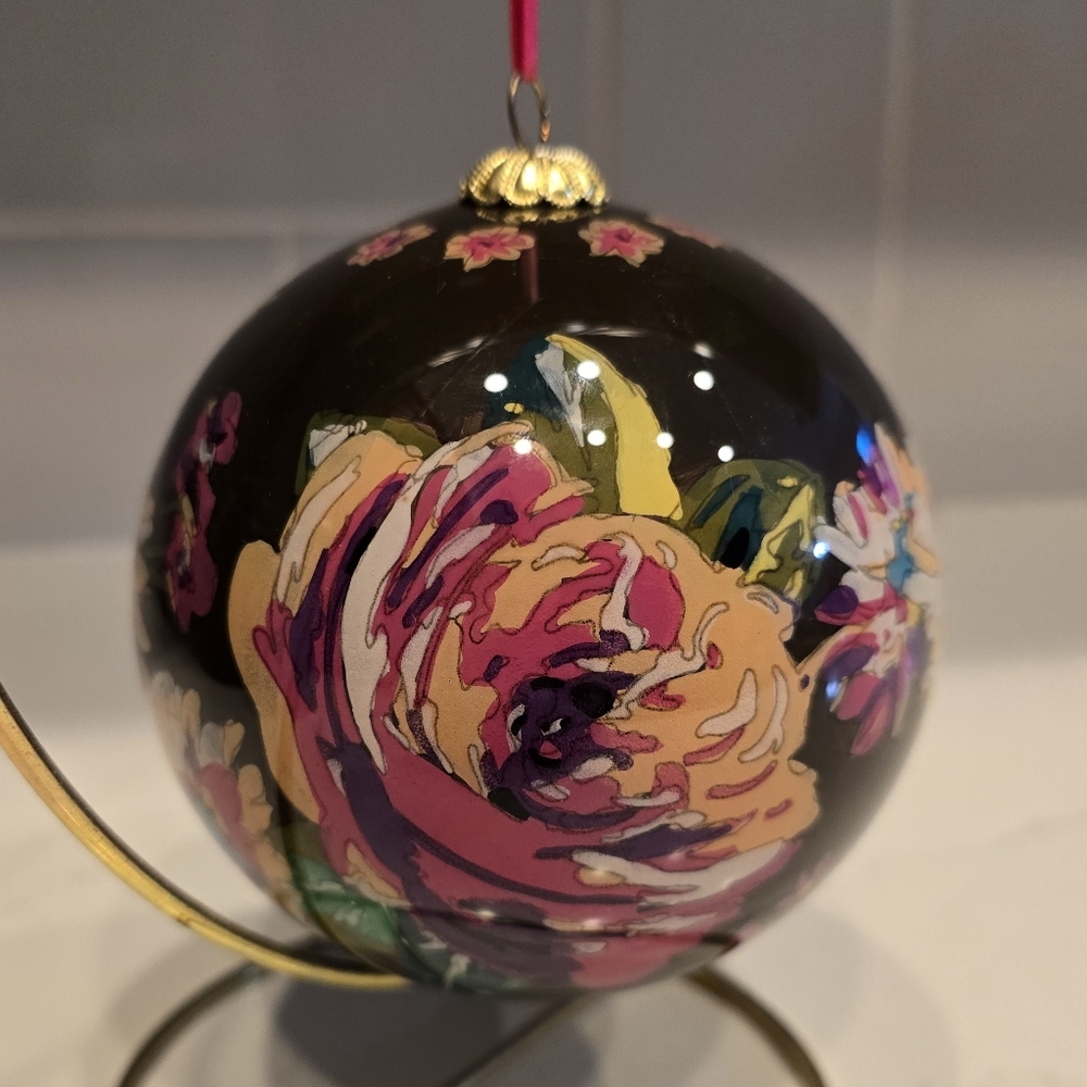 Vera Bradley 2012 English Rose Christmas Ornament